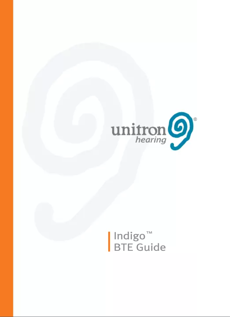 Page n°1 - Manuel utilisateur Unitron Indigo BTE