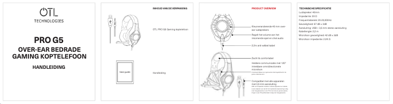 Page 1 de la notice Manuel utilisateur OTL Technologies Kirby Pro G5