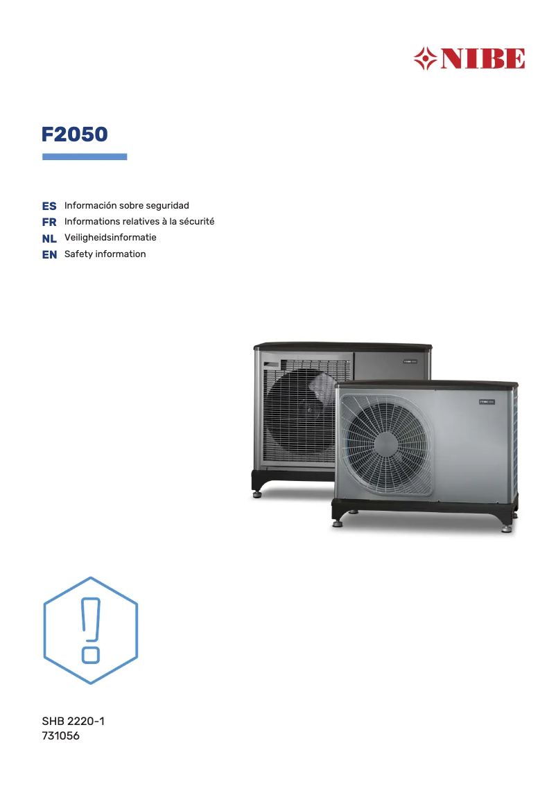 Página 1 del manual Manual de usuario Nibe F2050