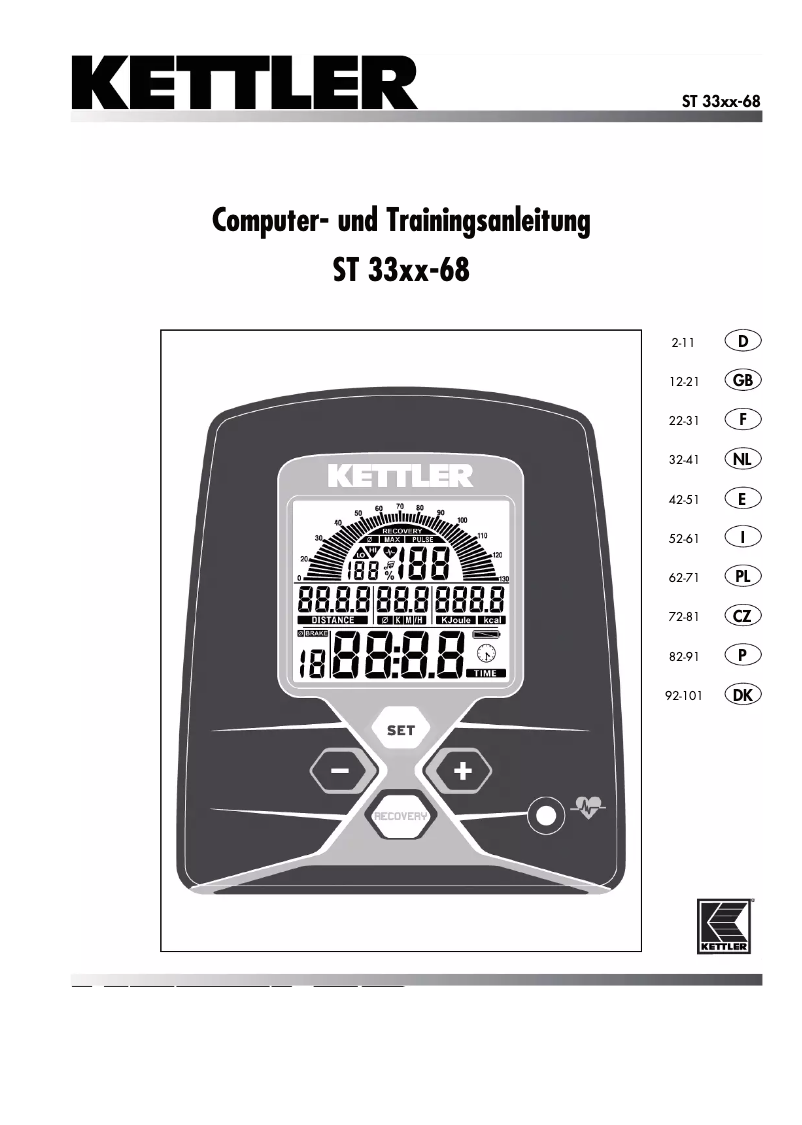 Page 1 de la notice Manuel utilisateur Kettler Giro M