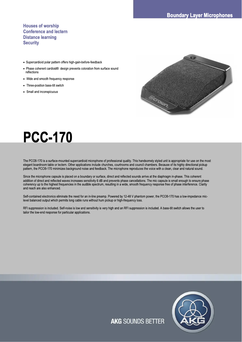 Image de la première page du manuel de l'appareil PCC170