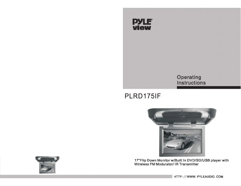 Page n°1 - Manuel utilisateur Pyle PLRD175IF