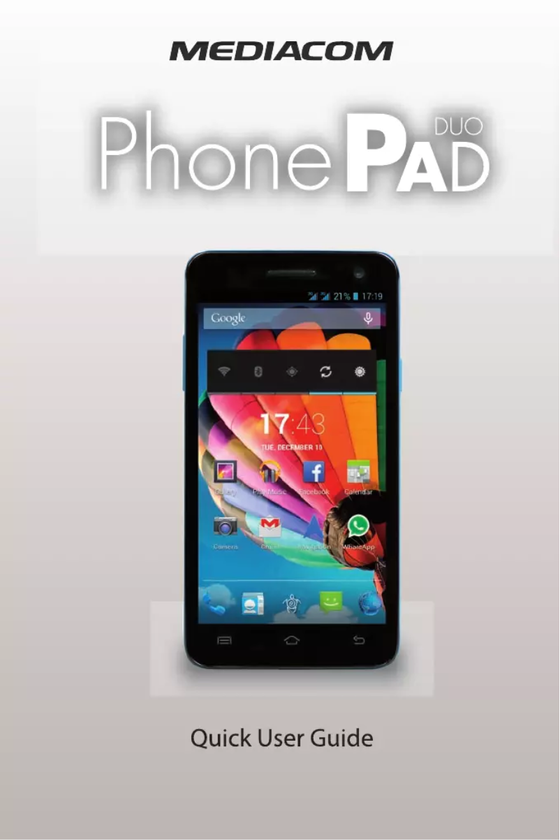 Page n°1 - Manuel utilisateur Mediacom PhonePad Duo S501