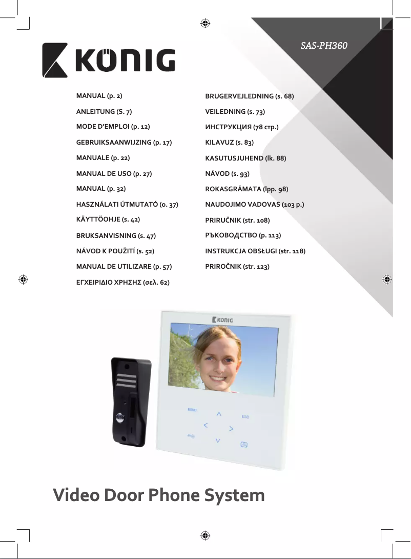 Page n°1 - Manuel utilisateur Konig SAS-PH360