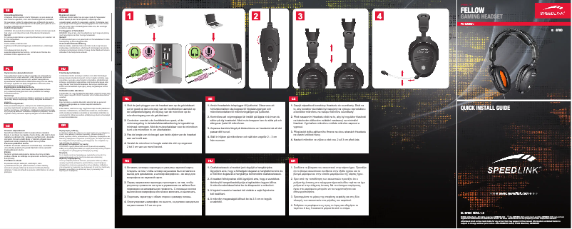 Page n°1 - Manuel utilisateur Speed-Link Fellow SL-8780-SBK