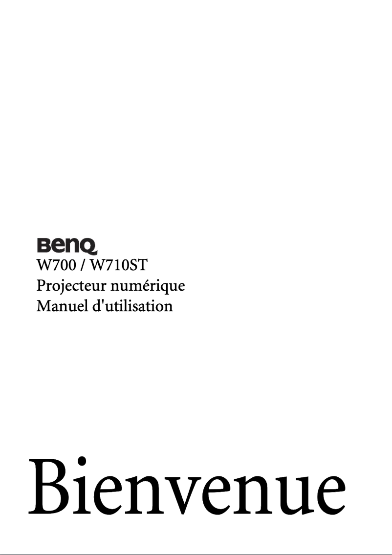 Page n°1 - Manuel utilisateur BenQ W700