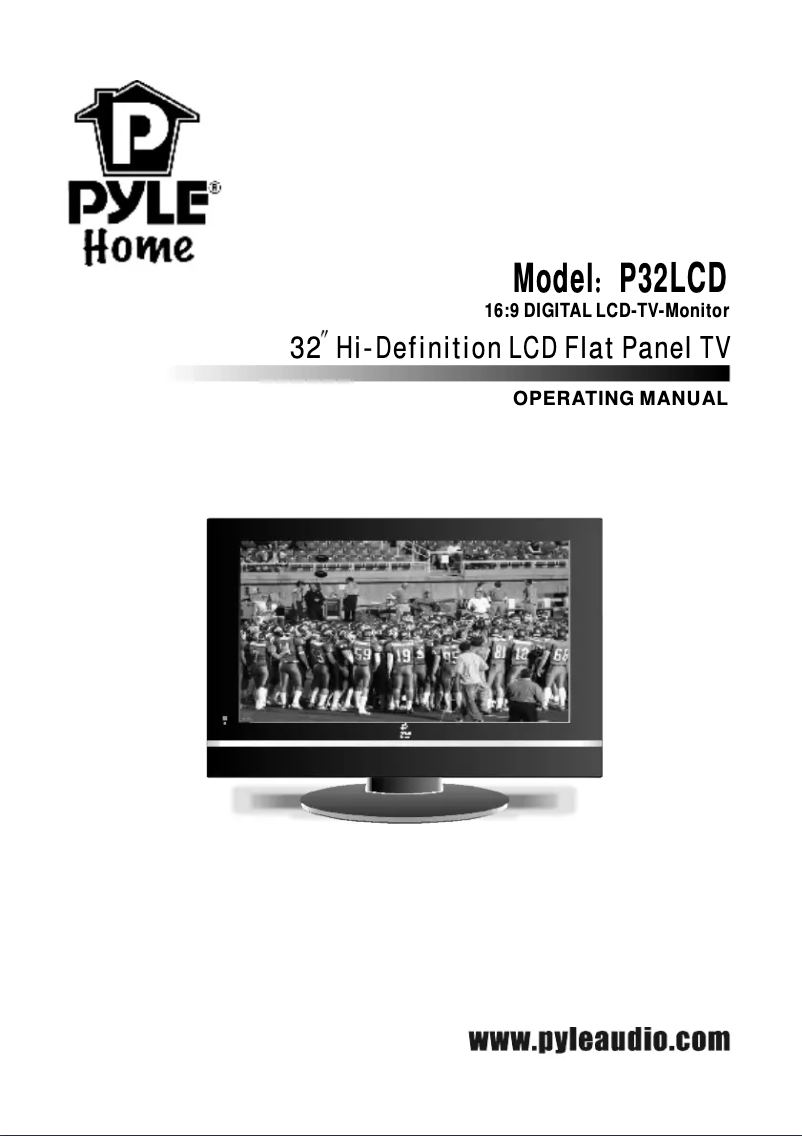 Image de la première page du manuel de l'appareil P32LCD
