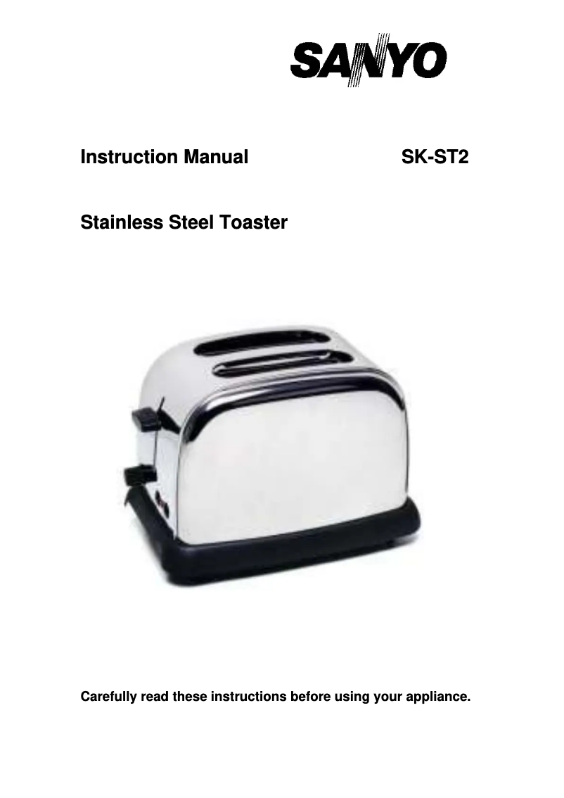 Page n°1 - Manuel utilisateur Sanyo SK-ST2