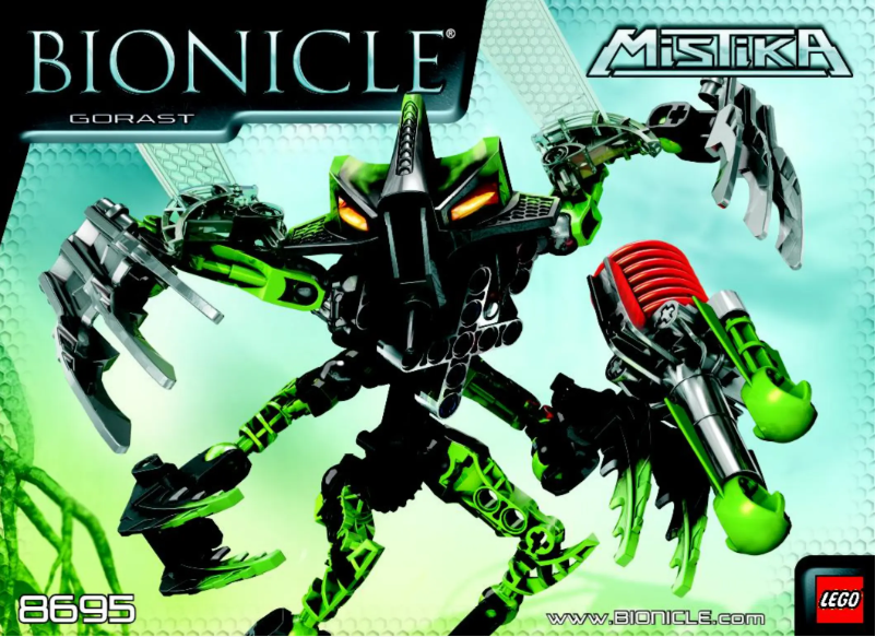 Page 1 de la notice Manuel utilisateur Lego Bionicle Gorast 8695