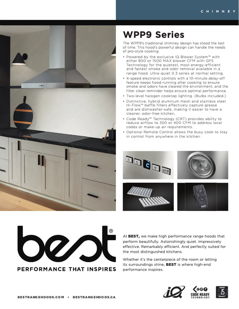 Page n°1 - Fiche technique Best Colonne WPP9IQT42SB