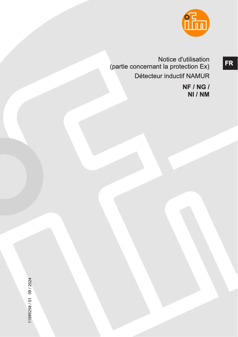 Page 1 de la notice Manuel utilisateur IFM NF500A