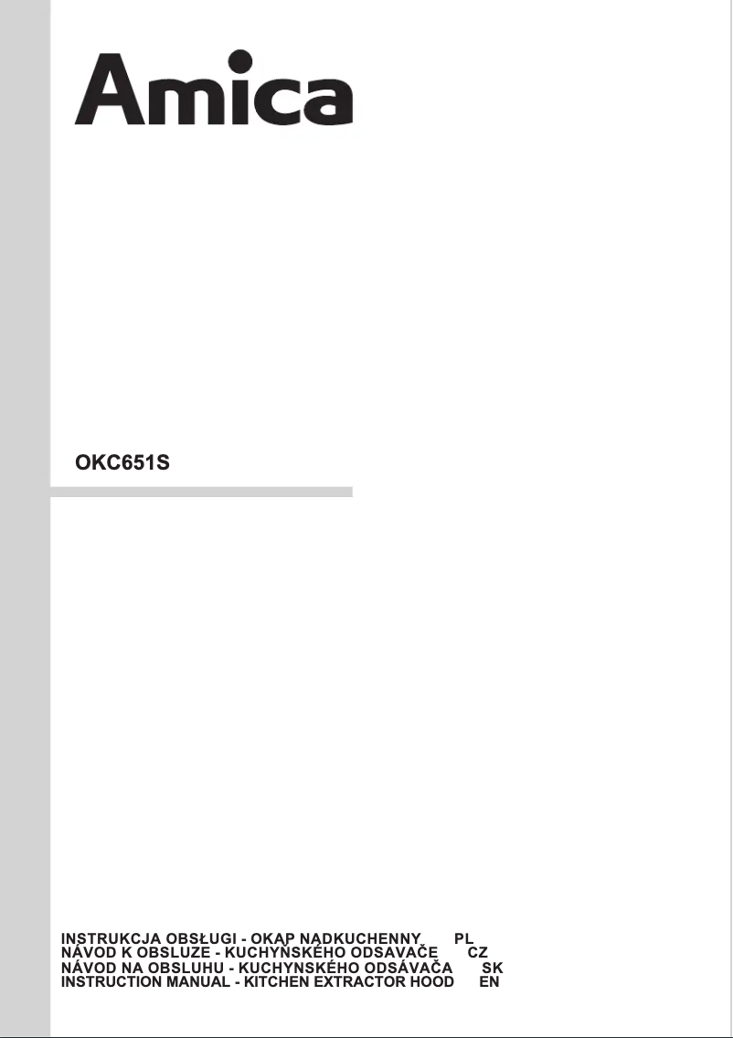 Page n°1 - Mode d'emploi Amica OKC651S