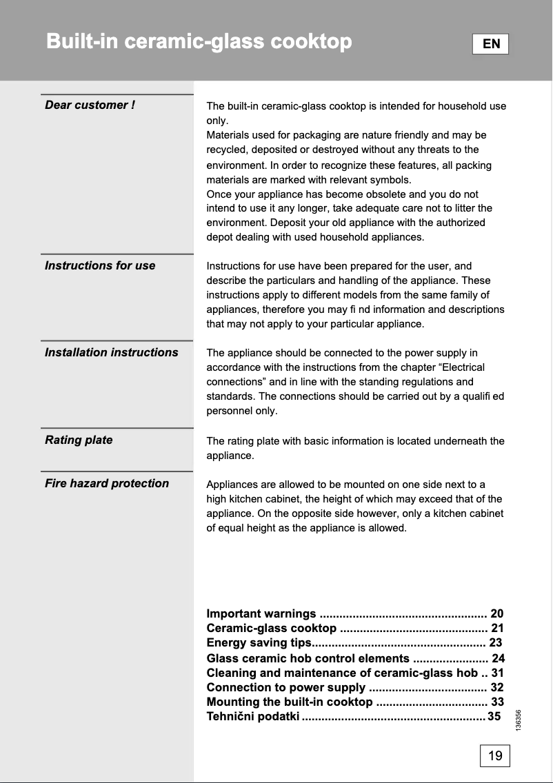 Image de la première page du manuel de l'appareil ECT 890
