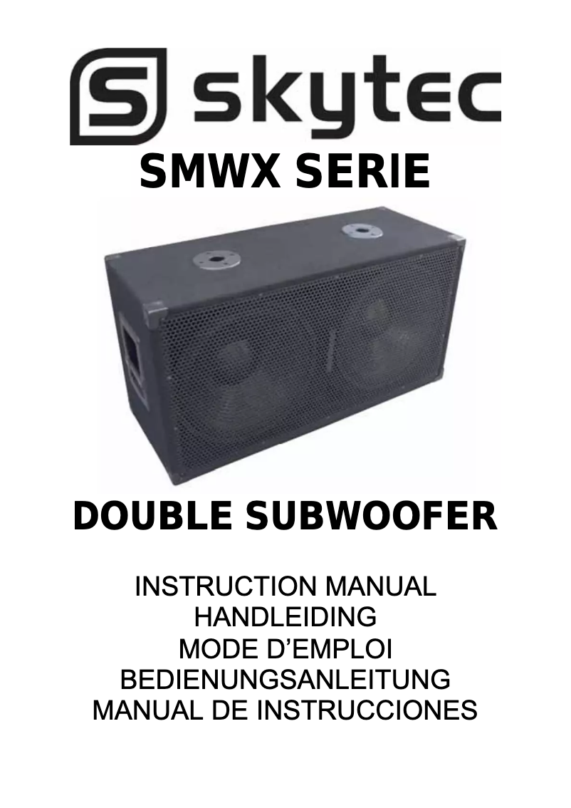 Page n°1 - Manuel utilisateur Skytec SMWX Serie