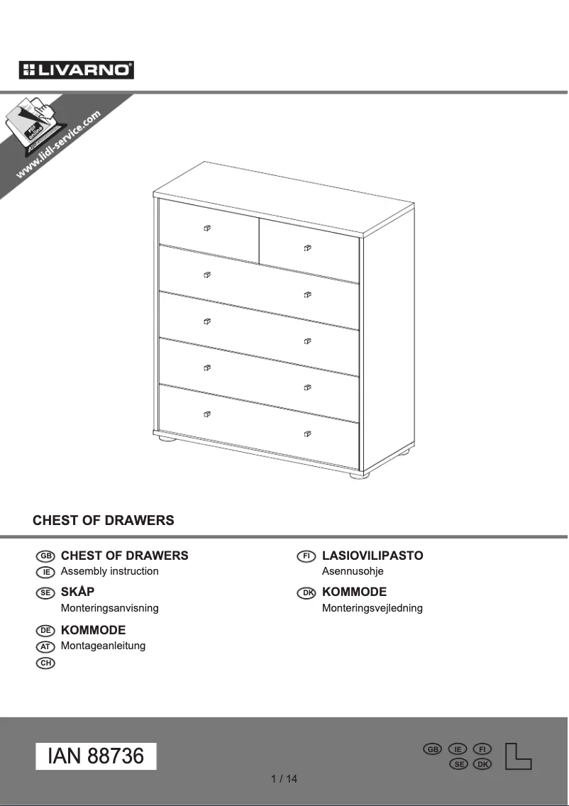 Image de la première page du manuel de l'appareil IAN 88736