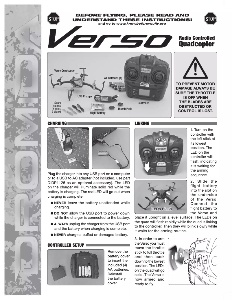 Page n°1 - Manuel utilisateur Dromida DIDE10RR