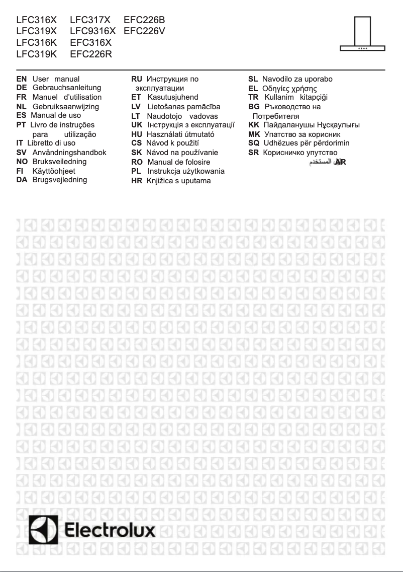 Page 1 de la notice Manuel utilisateur Electrolux EFC226B