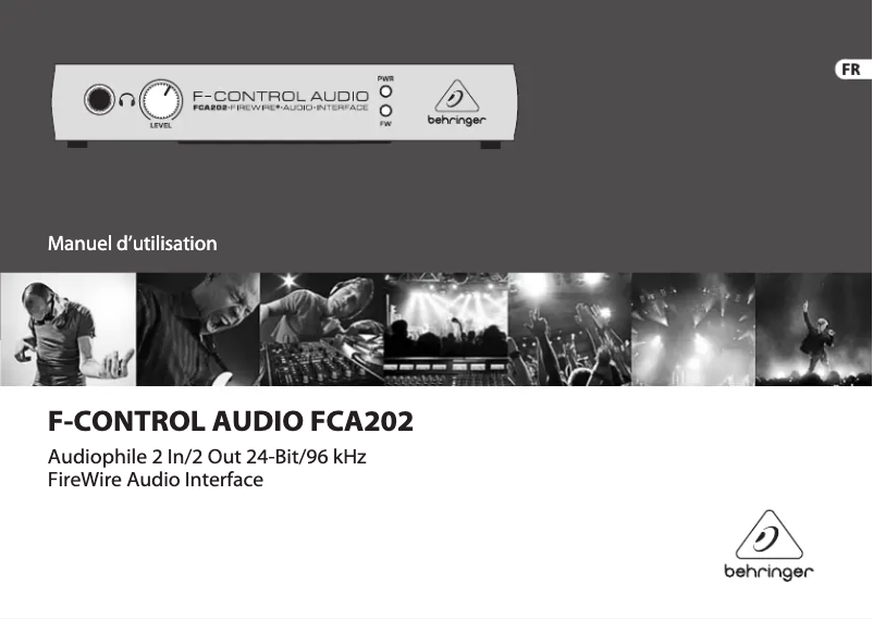 Imagen de la primera página del manual del dispositivo F-Control Audio FCA202
