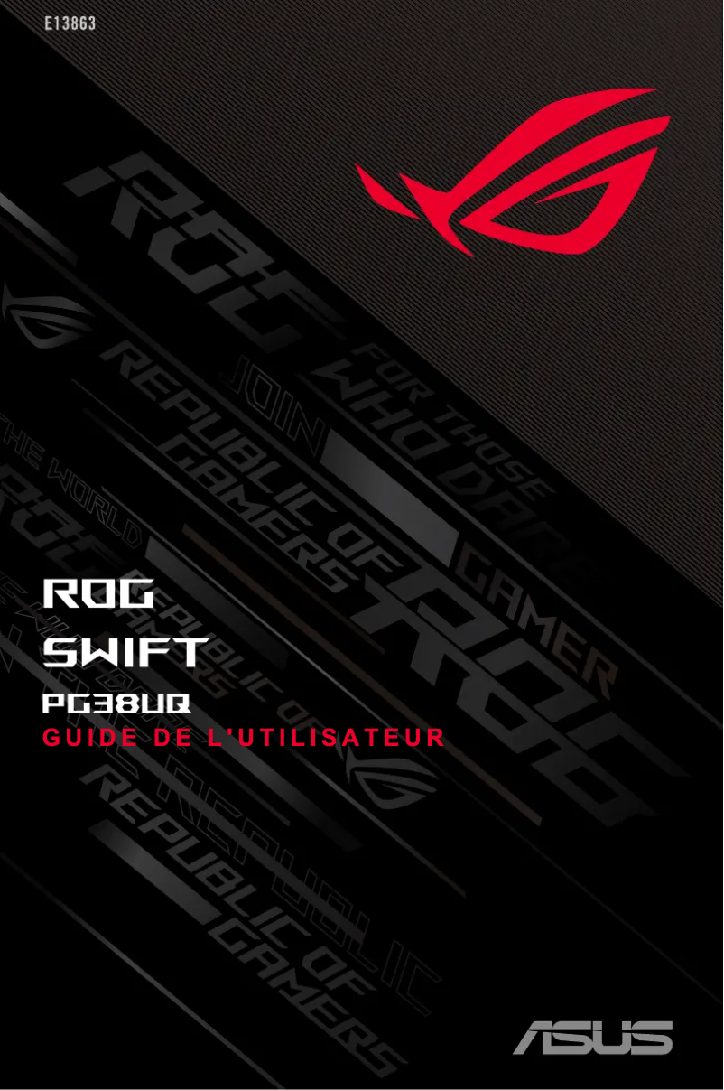 Page 1 de la notice Manuel utilisateur Asus ROG Swift PG38UQ