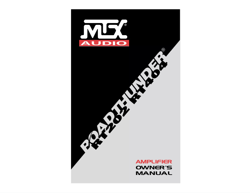 Page n°1 - Manuel utilisateur MTX Audio RT202