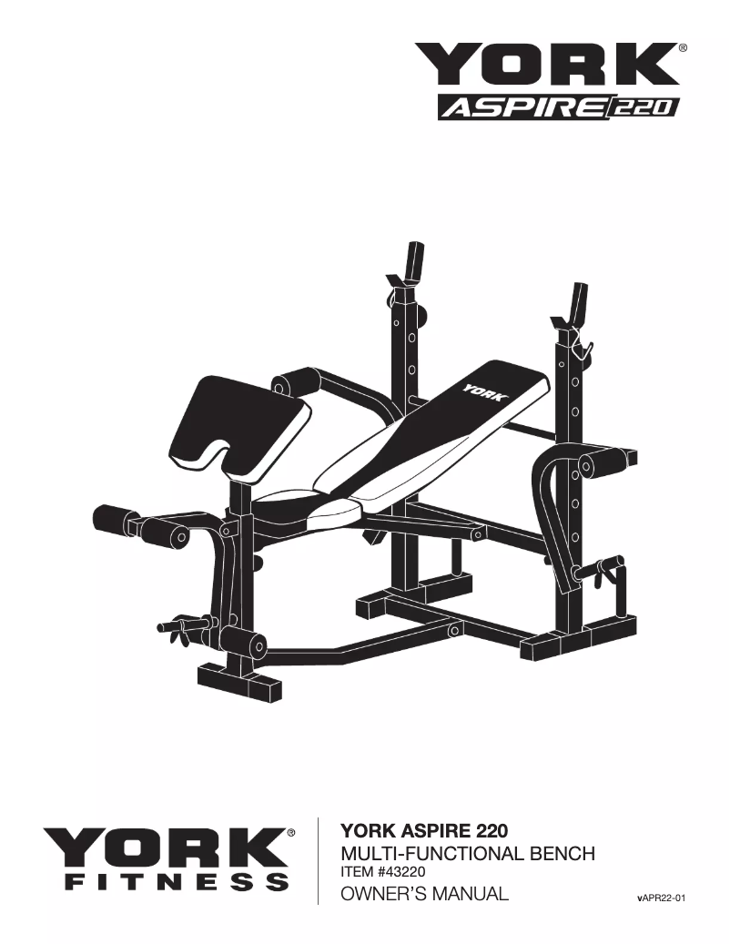 Página 1 del manual Manual de usuario York Fitness Aspire 220