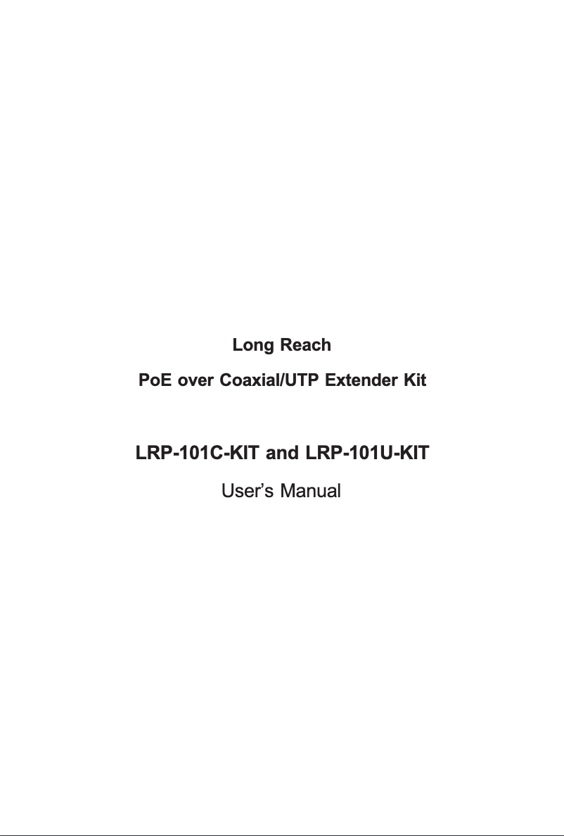 Image de la première page du manuel de l'appareil LRP-101U-KIT