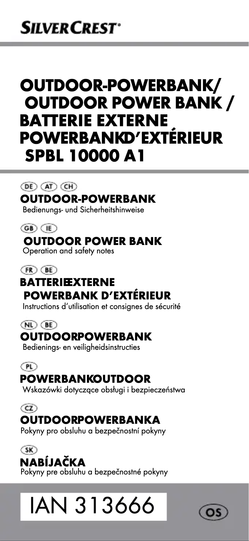 Image de la première page du manuel de l'appareil SPBL 10000 A1
