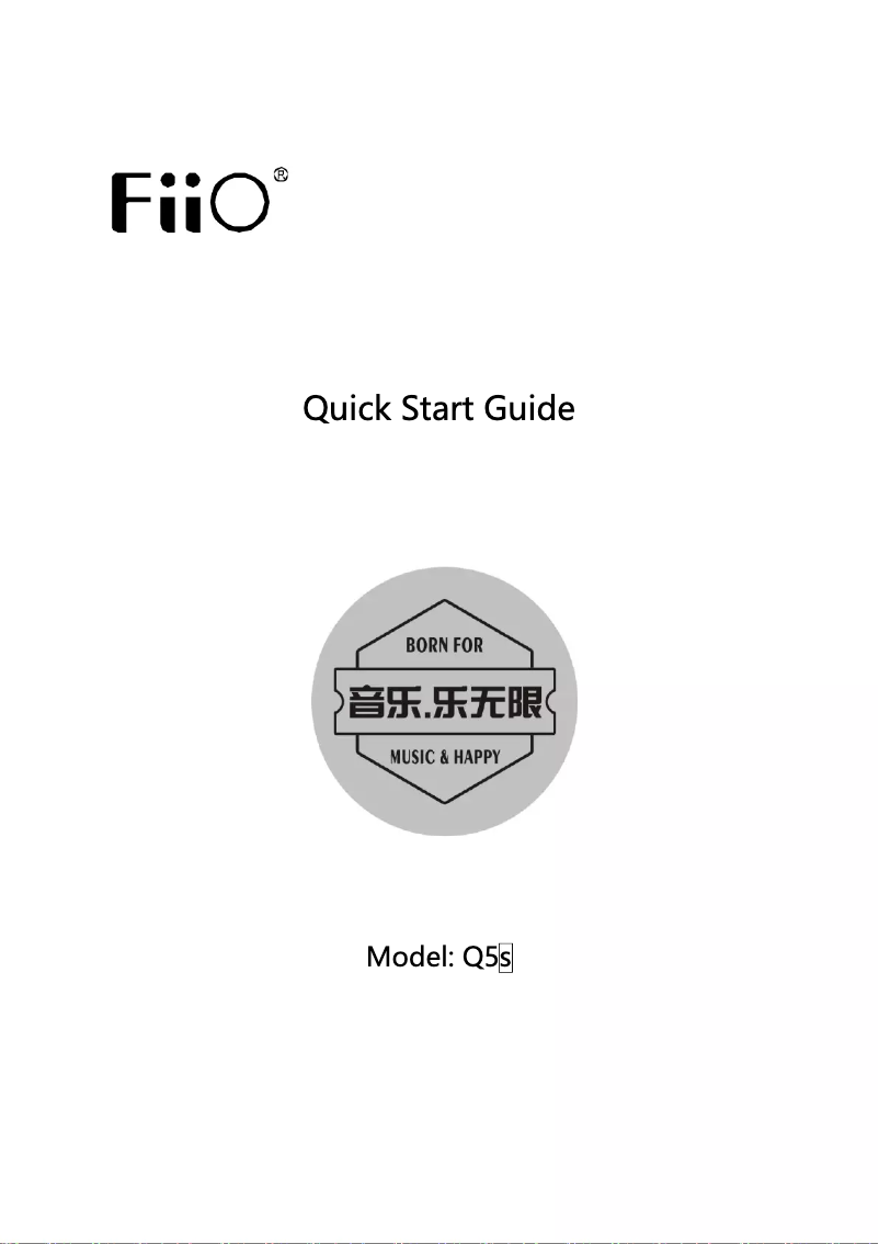 Page n°1 - Manuel utilisateur FiiO Q5S
