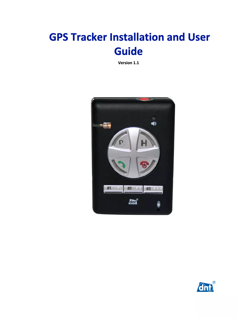Página 1 del manual Manual de usuario dnt GPS Tracker