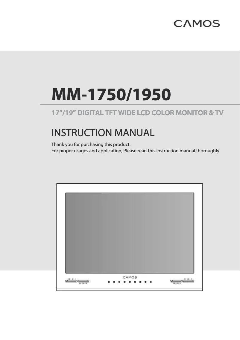 Image de la première page du manuel de l'appareil MM-1950