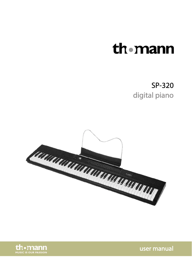 Page n°1 - Manuel utilisateur Thomann SP-320