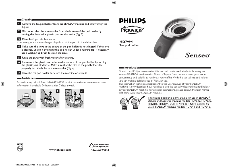 Image de la première page du manuel de l'appareil HD7994