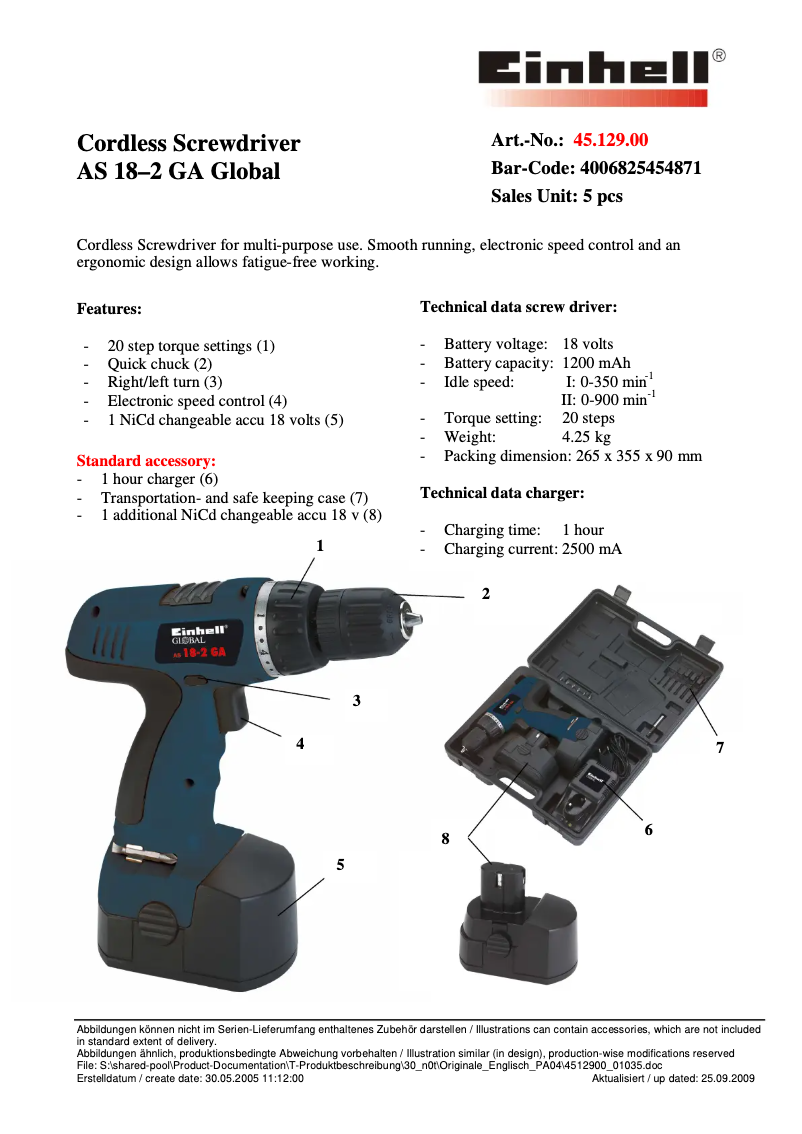 Image de la première page du manuel de l'appareil AS 18/2 G
