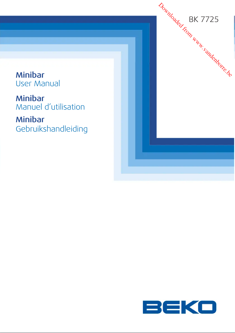 Image de la première page du manuel de l'appareil BK 7725
