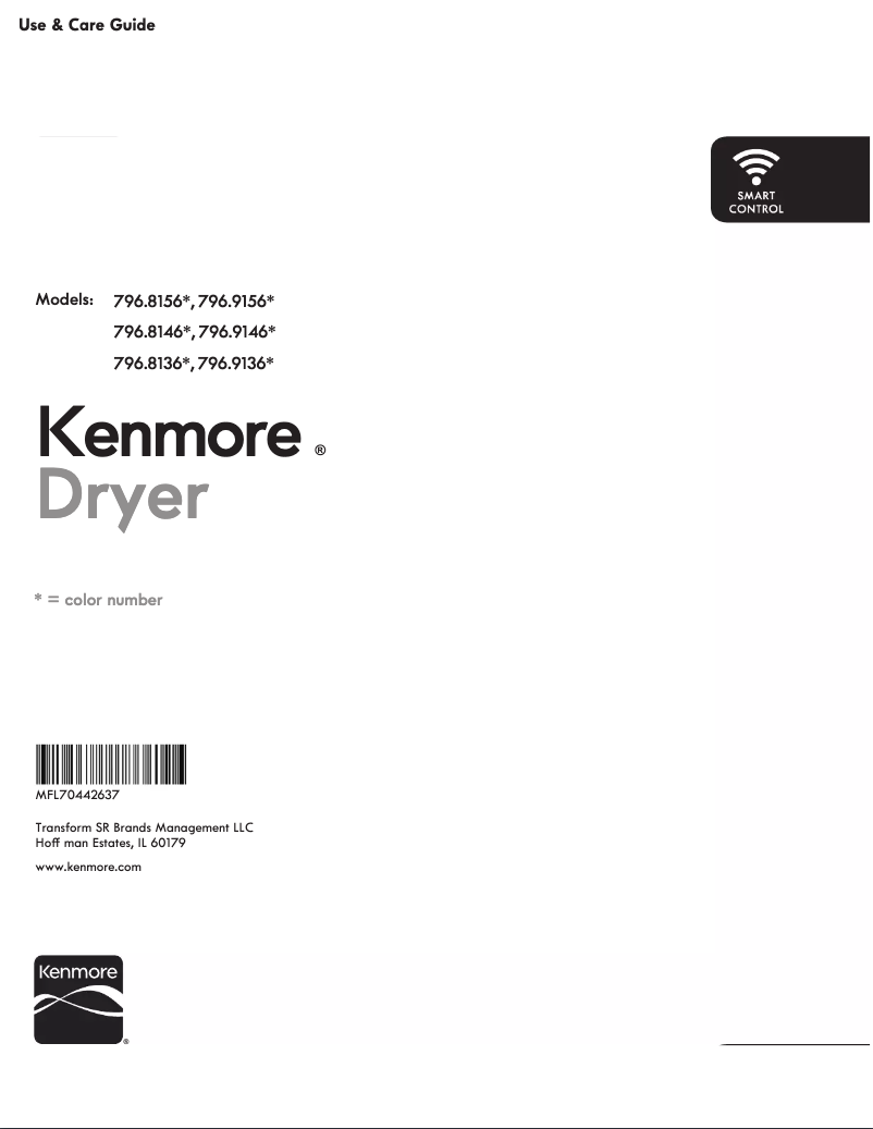 Page 1 de la notice Manuel utilisateur Kenmore 796.81563