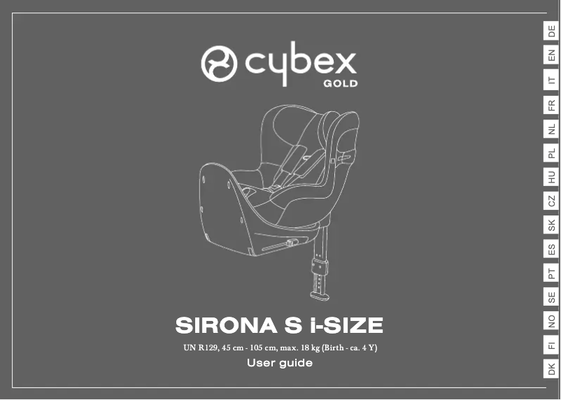 Page 1 de la notice Manuel utilisateur Cybex Sirona M2 i-Size