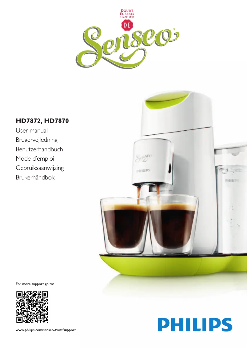 Page n°1 - Manuel utilisateur Philips Senseo Twist HD7870
