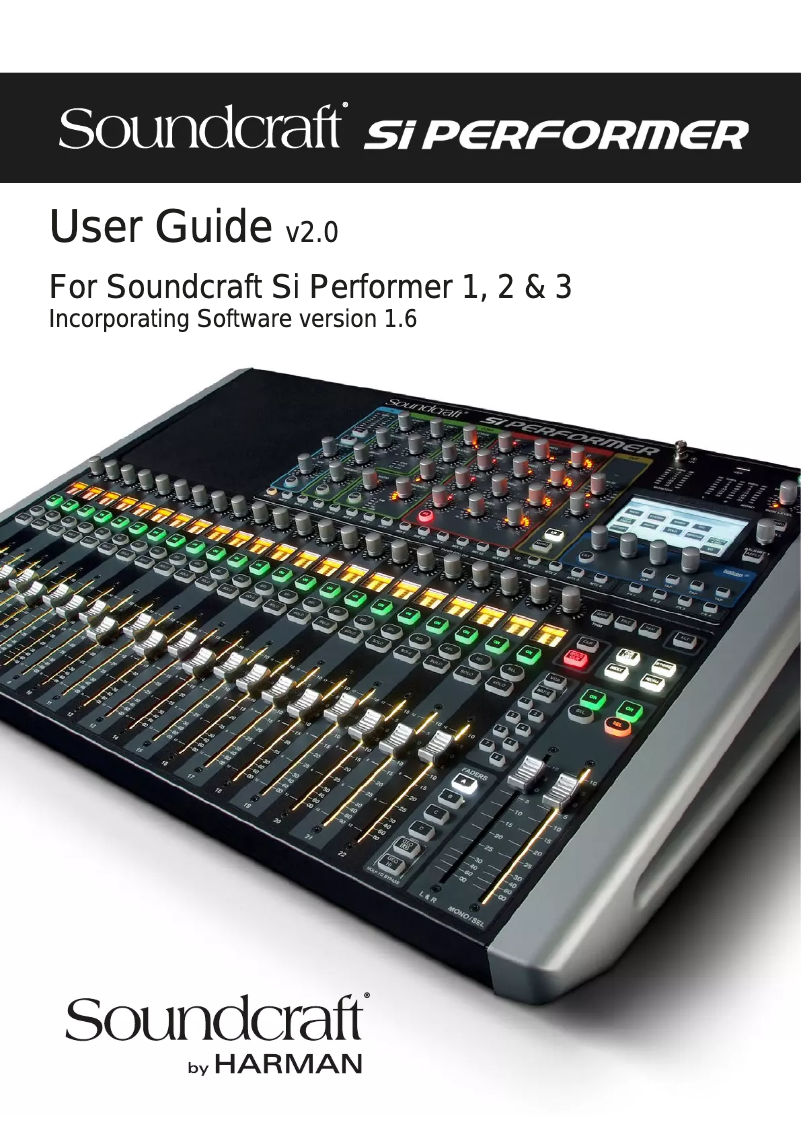Page n°1 - Manuel utilisateur Soundcraft Si Performer