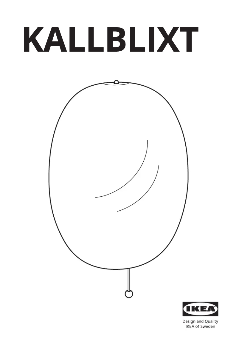 Page 1 de la notice Manuel utilisateur Ikea KALLBLIXT 704.980.01