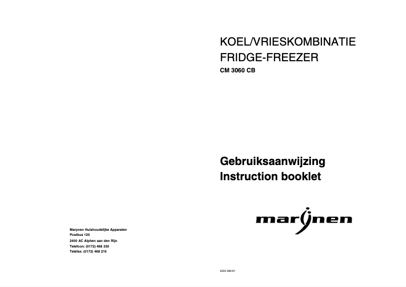 Imagen de la primera página del manual del dispositivo CM 3060 DB