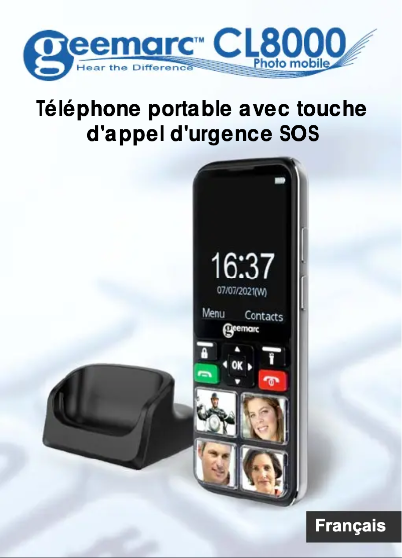 Page n°1 - Manuel utilisateur Geemarc CL8000