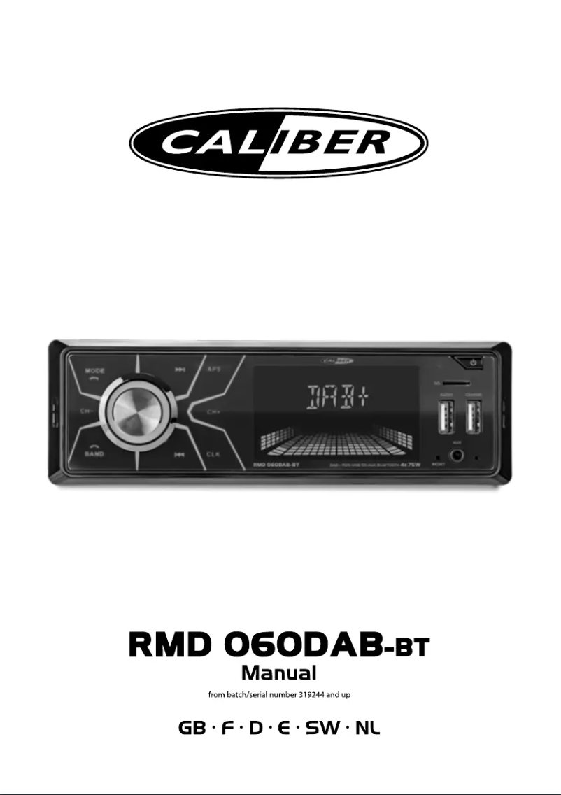 Image de la première page du manuel de l'appareil RMD060DAB-BT