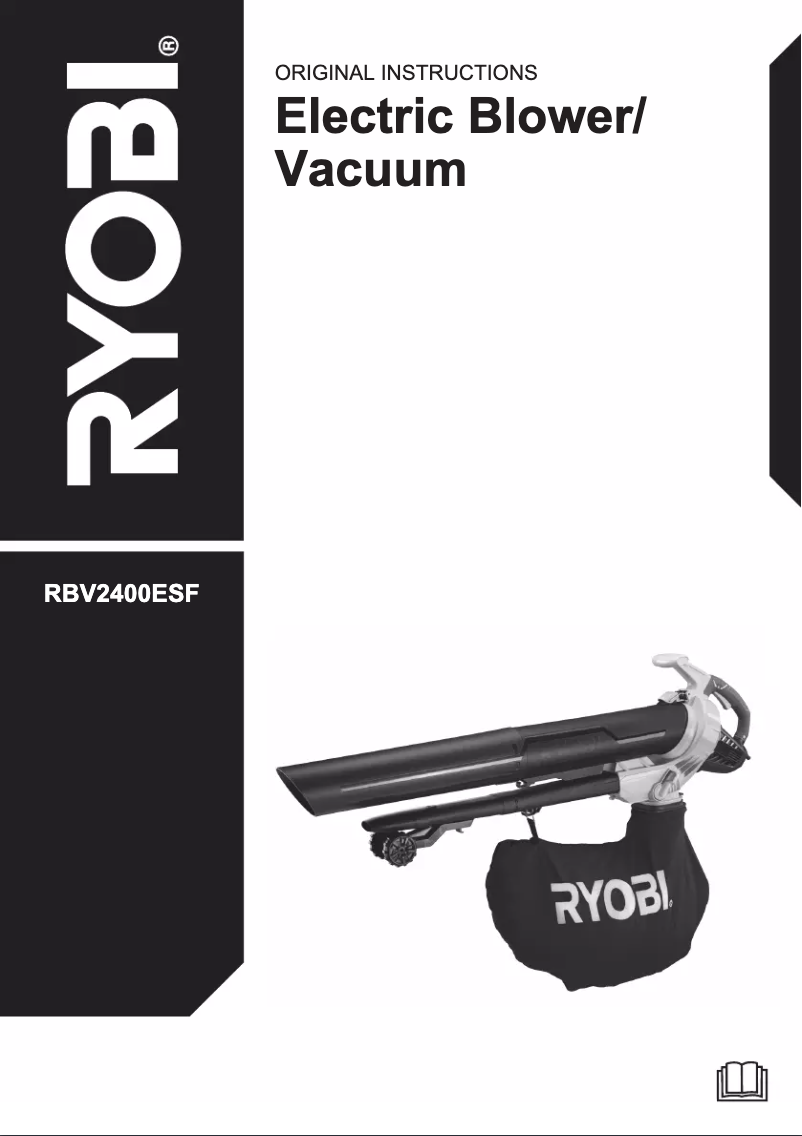 Page n°1 - Manuel utilisateur RYOBI RBV2400ESF