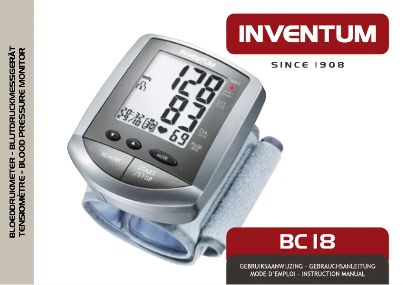 Page n°1 - Manuel utilisateur Inventum BC18