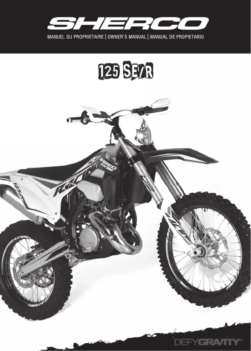 Page 1 de la notice Manuel utilisateur Sherco 125 SE (2018)