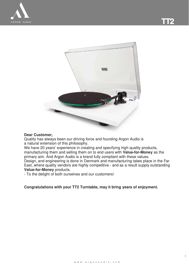 Imagen de la primera página del manual del dispositivo TT2