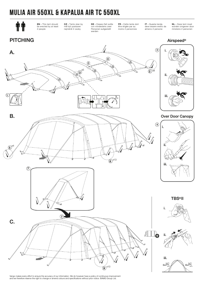 Image de la première page du manuel de l'appareil Kapalua Air TC 550XL