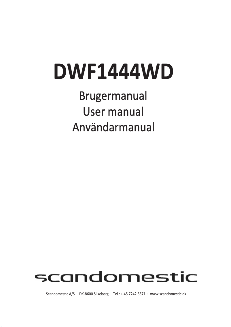 Page n°1 - Manuel utilisateur Scandomestic DWF1444WD