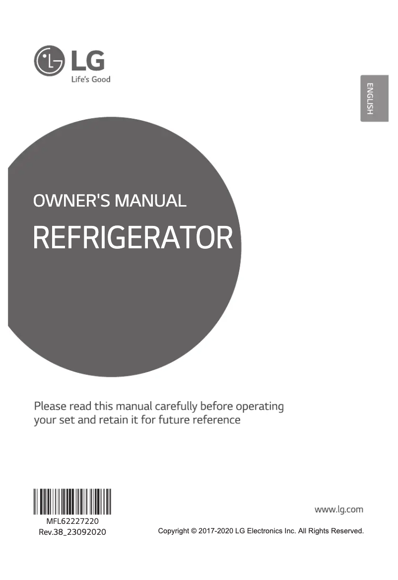 Image de la première page du manuel de l'appareil GL-B292RVBN