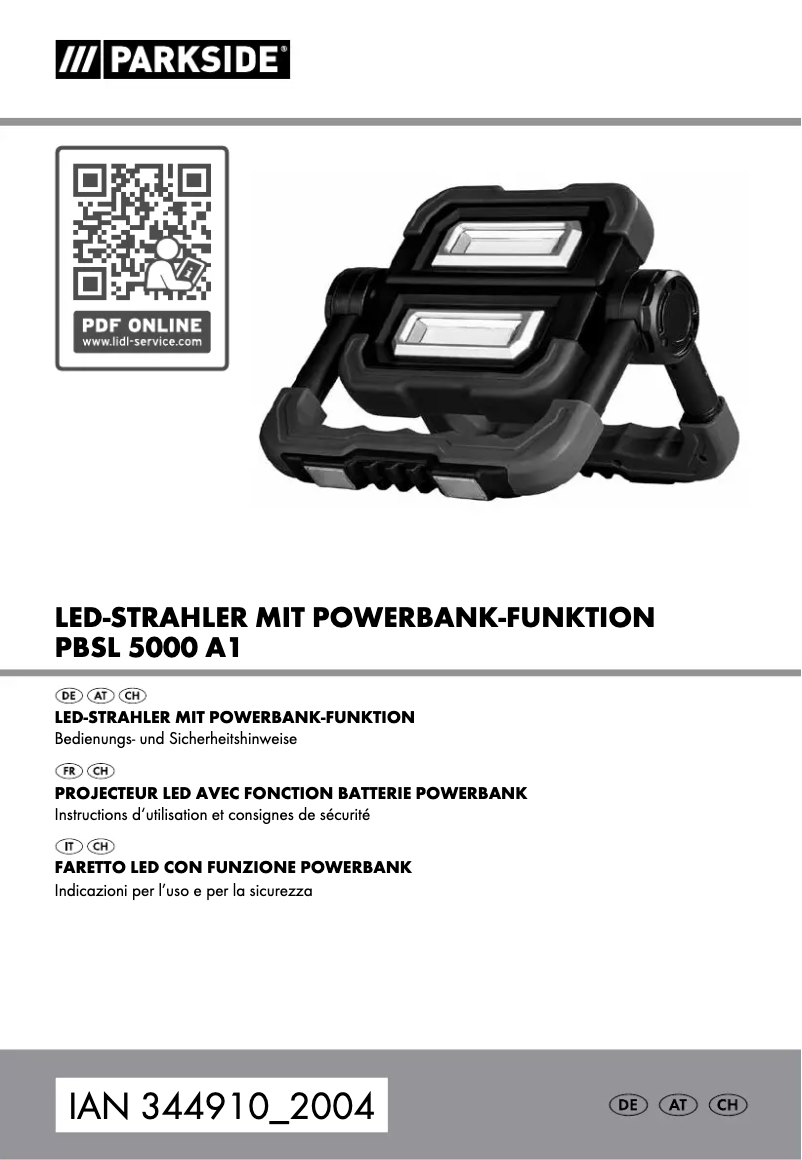 Image de la première page du manuel de l'appareil PBSL 5000 A1